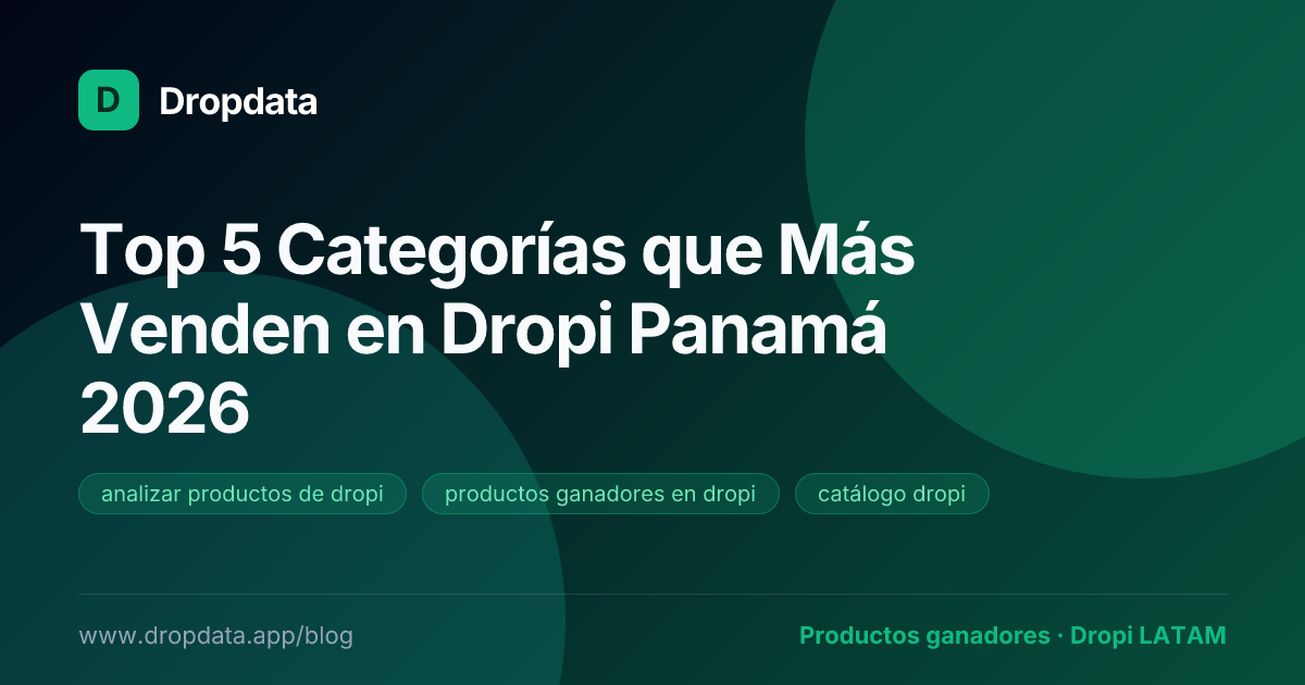 Imagen de portada del artículo: Top 5 Categorías que Más Venden en Dropi Panamá 2026